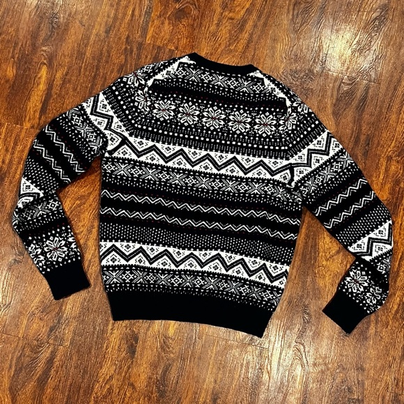 Tommy Hilfiger Mens Wool Sweater medium Multicolor Crewneck Navy Blue Red White - Picture 5 of 7